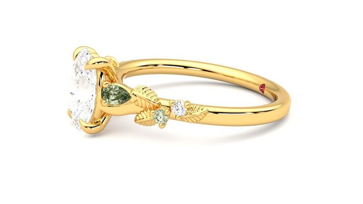 Taylor & Hart Lierre Oval Engagement Ring 360 degree image 18