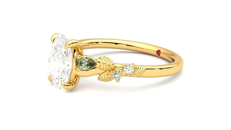 Taylor & Hart Lierre Oval Engagement Ring 360 degree image 19