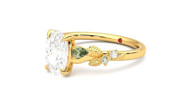 Taylor & Hart Lierre Oval Engagement Ring 360 degree image 20