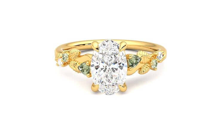 Taylor & Hart Lierre Oval Engagement Ring 360 degree image 24