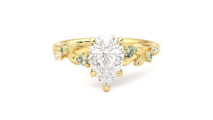 Taylor & Hart Lierre Pear Engagement Ring 360 degree image 0