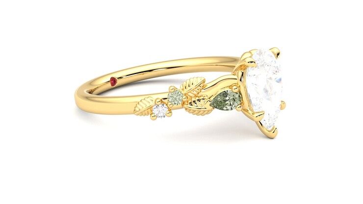 Taylor & Hart Lierre Pear Engagement Ring 360 degree image 7