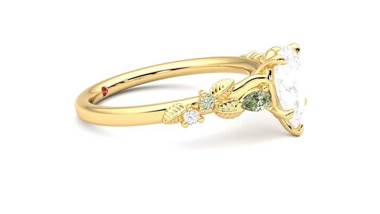 Taylor & Hart Lierre Pear Engagement Ring 360 degree image 8