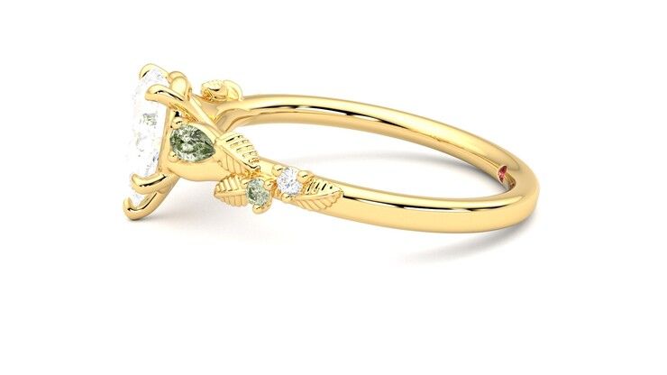 Taylor & Hart Lierre Pear Engagement Ring 360 degree image 21