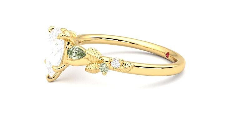 Taylor & Hart Lierre Pear Engagement Ring 360 degree image 22