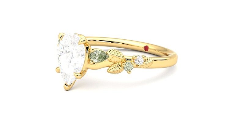 Taylor & Hart Lierre Pear Engagement Ring 360 degree image 24