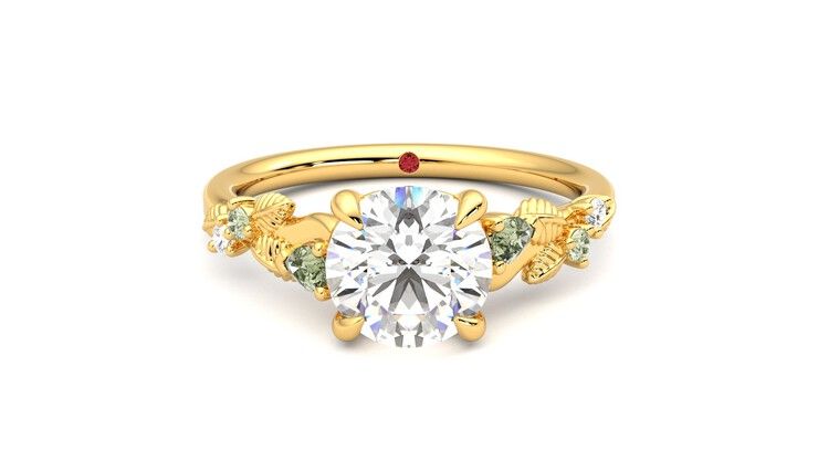 Taylor & Hart Lierre Round Engagement Ring 360 degree image 0