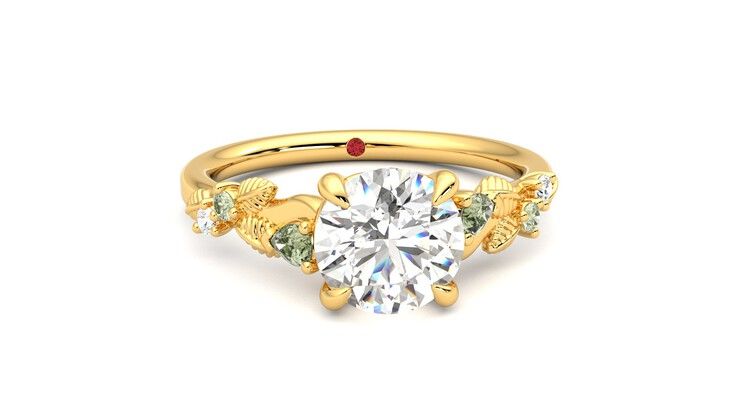 Taylor & Hart Lierre Round Engagement Ring 360 degree image 2