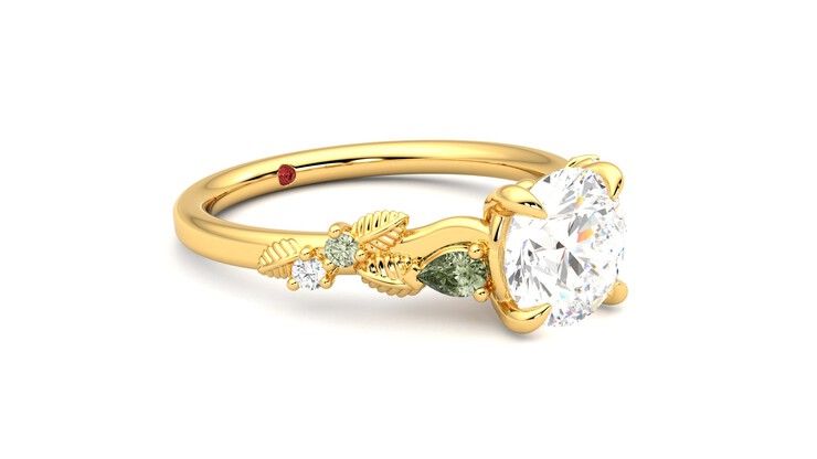 Taylor & Hart Lierre Round Engagement Ring 360 degree image 6