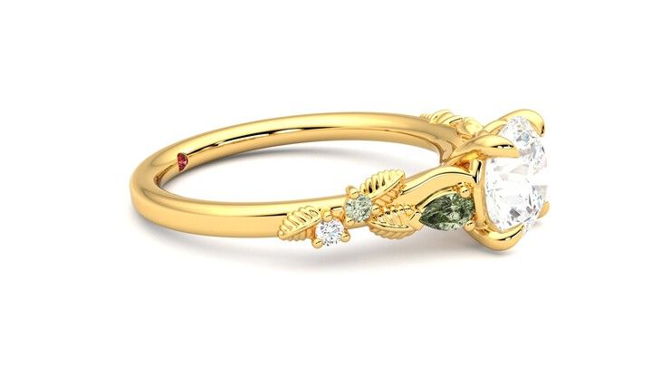 Taylor & Hart Lierre Round Engagement Ring 360 degree image 8