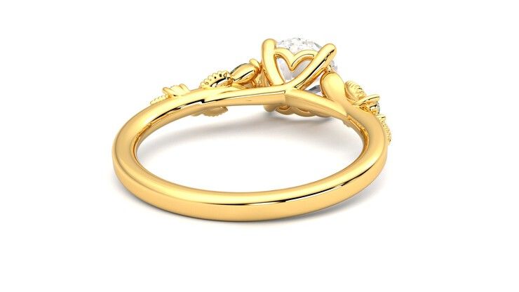 Taylor & Hart Lierre Round Engagement Ring 360 degree image 14