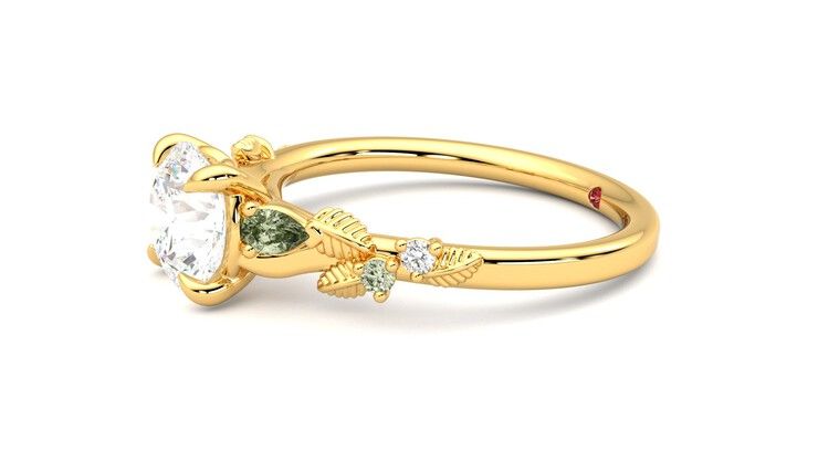 Taylor & Hart Lierre Round Engagement Ring 360 degree image 22