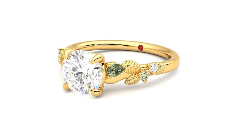 Taylor & Hart Lierre Round Engagement Ring 360 degree image 25