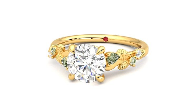 Taylor & Hart Lierre Round Engagement Ring 360 degree image 27
