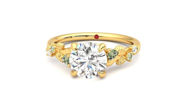 Taylor & Hart Lierre Round Engagement Ring 360 degree image 28