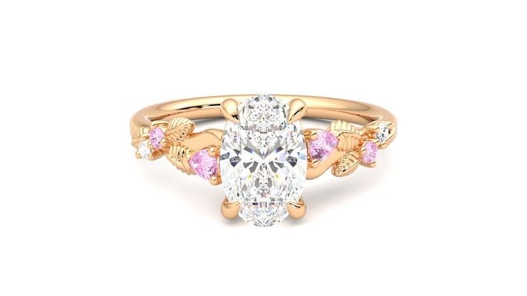Taylor & Hart Lierre Oval Engagement Ring 360 degree image 0