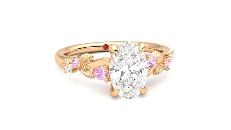 Taylor & Hart Lierre Oval Engagement Ring 360 degree image 3