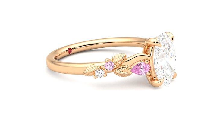 Taylor & Hart Lierre Oval Engagement Ring 360 degree image 7
