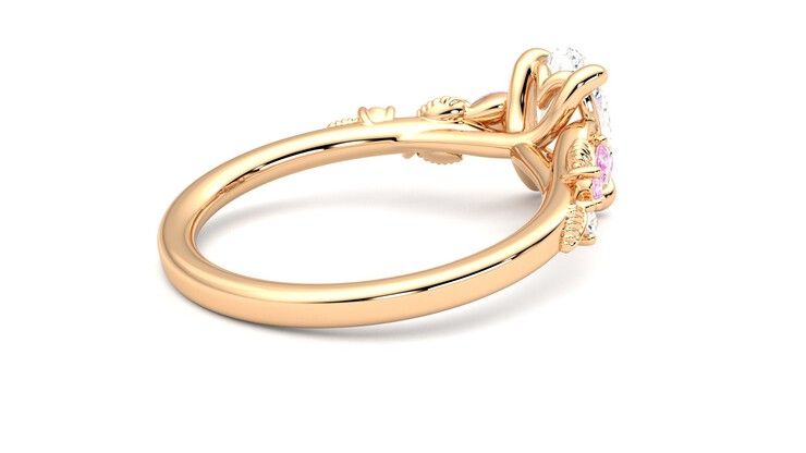 Taylor & Hart Lierre Oval Engagement Ring 360 degree image 12