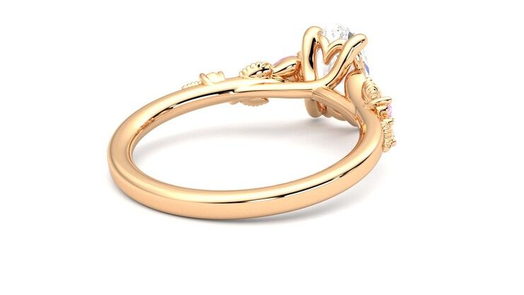 Taylor & Hart Lierre Oval Engagement Ring 360 degree image 13