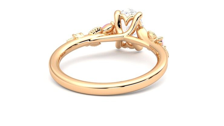 Taylor & Hart Lierre Oval Engagement Ring 360 degree image 14