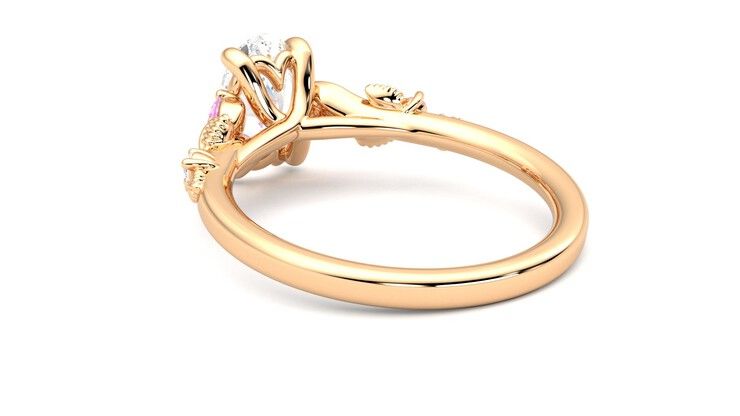 Taylor & Hart Lierre Oval Engagement Ring 360 degree image 17