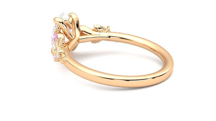 Taylor & Hart Lierre Oval Engagement Ring 360 degree image 18