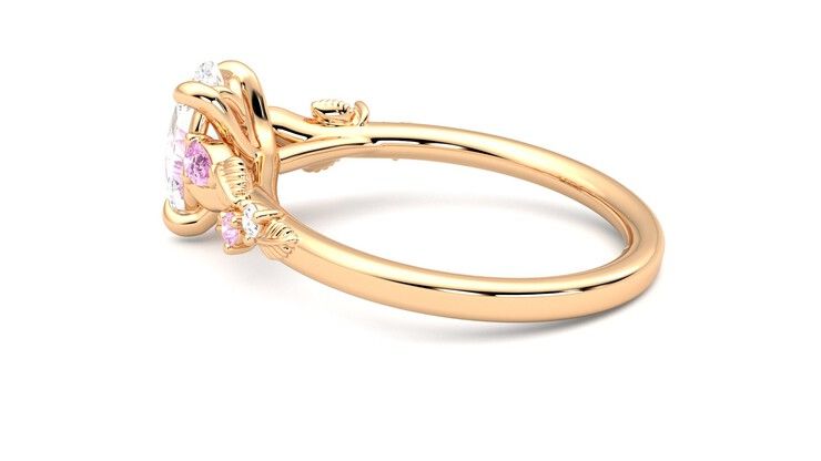 Taylor & Hart Lierre Oval Engagement Ring 360 degree image 19