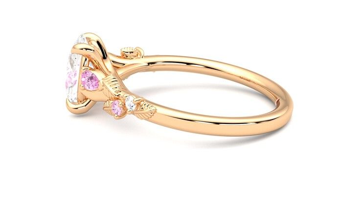 Taylor & Hart Lierre Oval Engagement Ring 360 degree image 20