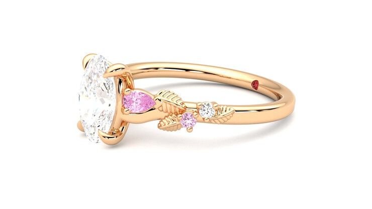 Taylor & Hart Lierre Oval Engagement Ring 360 degree image 23