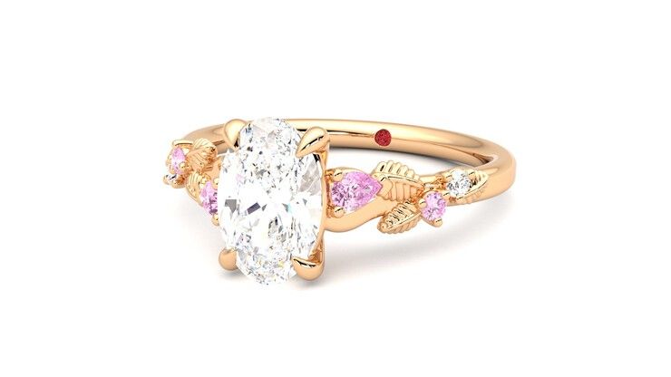 Taylor & Hart Lierre Oval Engagement Ring 360 degree image 26
