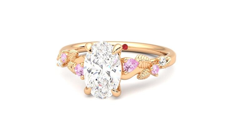 Taylor & Hart Lierre Oval Engagement Ring 360 degree image 27