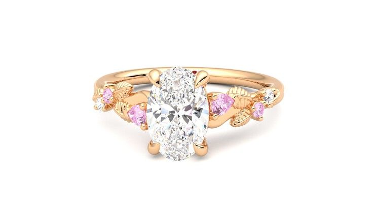 Taylor & Hart Lierre Oval Engagement Ring 360 degree image 28