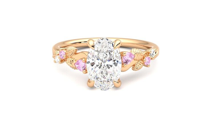 Taylor & Hart Lierre Oval Engagement Ring 360 degree image 29