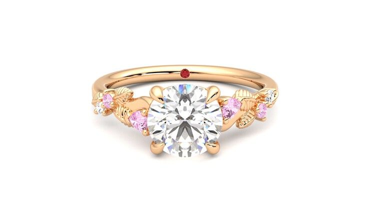 Taylor & Hart Lierre Round Engagement Ring 360 degree image 0