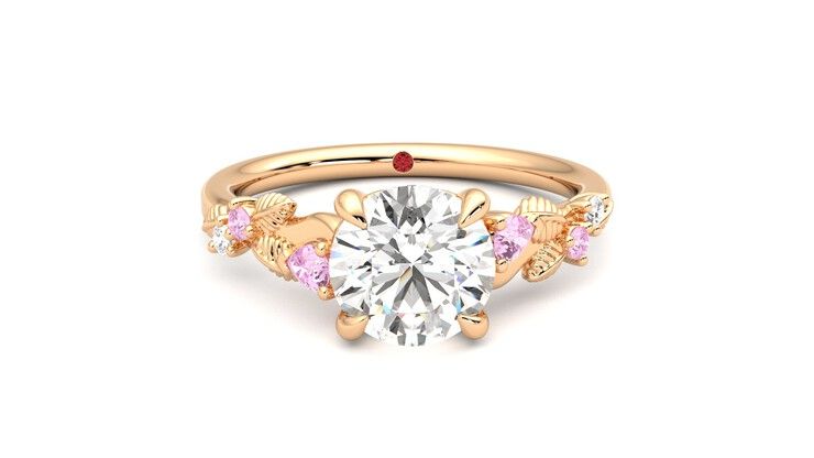 Taylor & Hart Lierre Round Engagement Ring 360 degree image 1