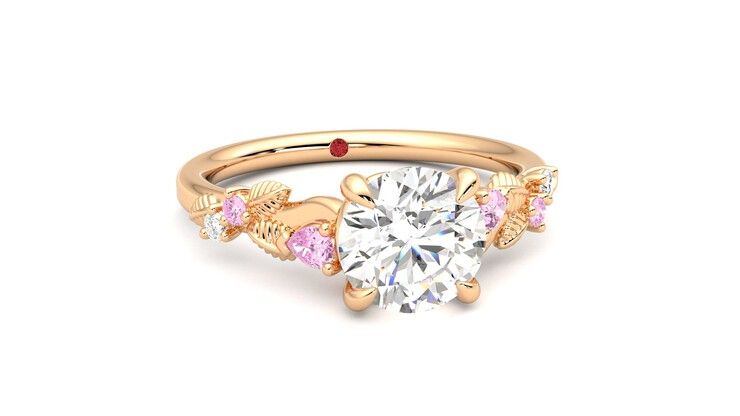 Taylor & Hart Lierre Round Engagement Ring 360 degree image 3