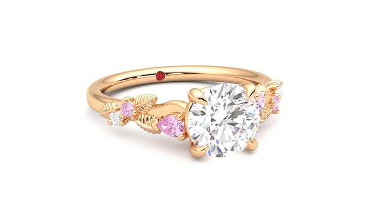 Taylor & Hart Lierre Round Engagement Ring 360 degree image 4