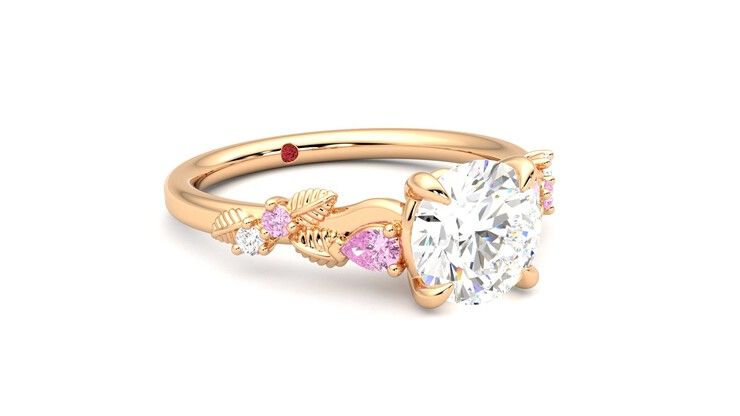 Taylor & Hart Lierre Round Engagement Ring 360 degree image 5