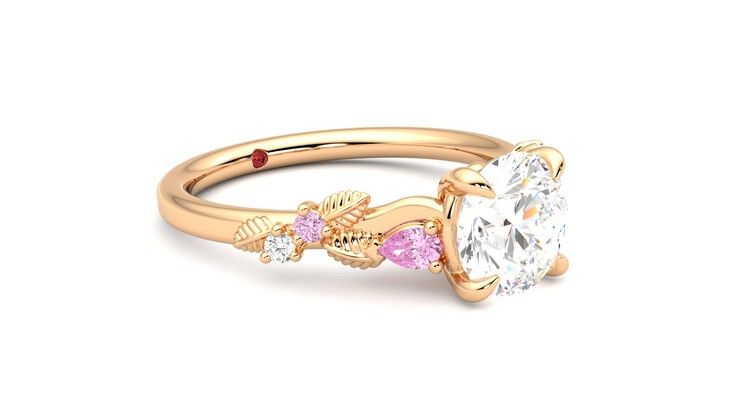 Taylor & Hart Lierre Round Engagement Ring 360 degree image 6