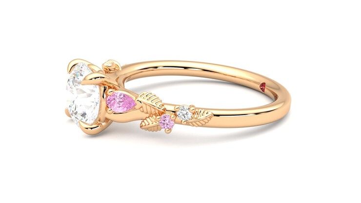 Taylor & Hart Lierre Round Engagement Ring 360 degree image 22
