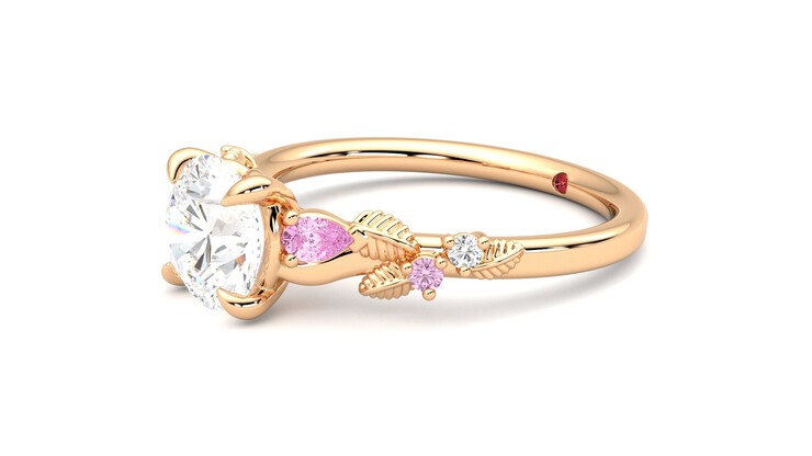 Taylor & Hart Lierre Round Engagement Ring 360 degree image 23