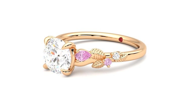 Taylor & Hart Lierre Round Engagement Ring 360 degree image 24