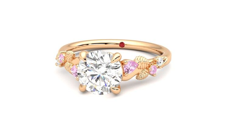 Taylor & Hart Lierre Round Engagement Ring 360 degree image 27