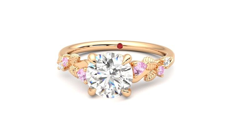 Taylor & Hart Lierre Round Engagement Ring 360 degree image 28