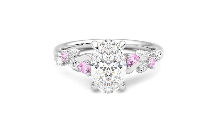 Taylor & Hart Lierre Oval Engagement Ring 360 degree image 0