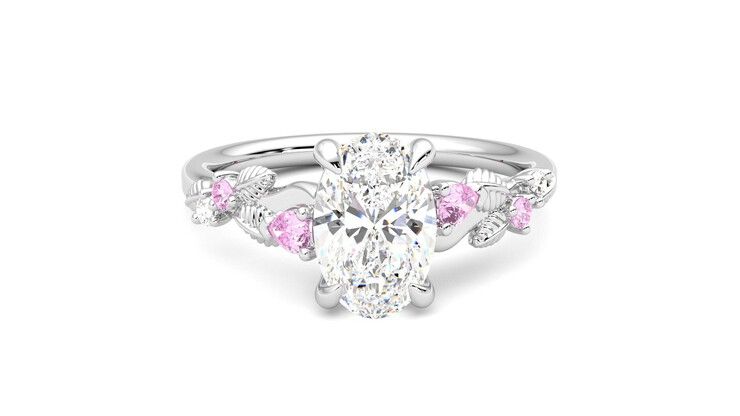 Taylor & Hart Lierre Oval Engagement Ring 360 degree image 1