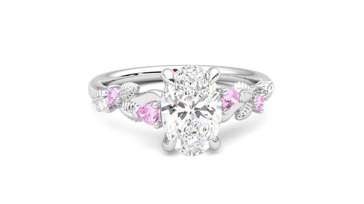 Taylor & Hart Lierre Oval Engagement Ring 360 degree image 2