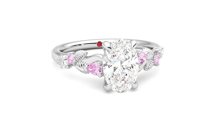 Taylor & Hart Lierre Oval Engagement Ring 360 degree image 3