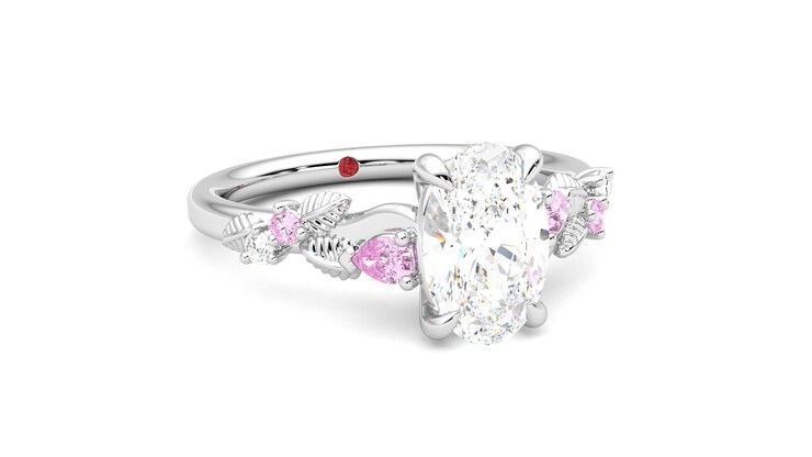 Taylor & Hart Lierre Oval Engagement Ring 360 degree image 4
